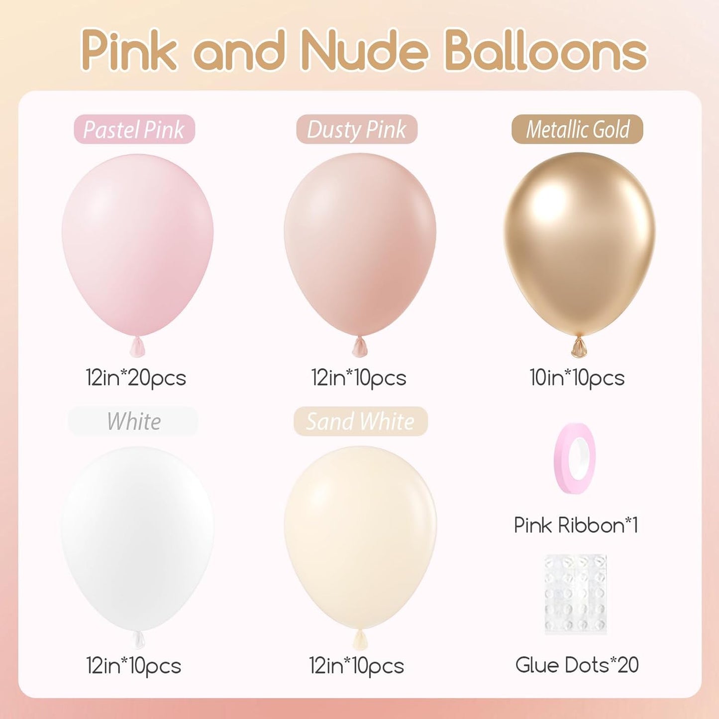 60pcs Pink and Yellow Balloons 12inch, with Sand White Latex Balloons for Anniversary Wedding Baby Shower Birthday Party Decorations