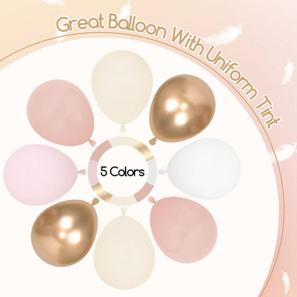 60pcs Pink and Yellow Balloons 12inch, with Sand White Latex Balloons for Anniversary Wedding Baby Shower Birthday Party Decorations