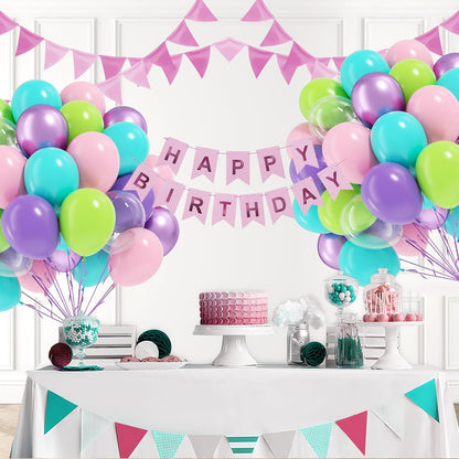 60pcs Pink and Yellow Balloons 12inch, with Sand White Latex Balloons for Anniversary Wedding Baby Shower Birthday Party Decorations
