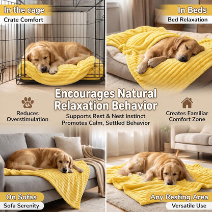 Emotional Support Blanket Yellow Dog Security Blanket Indoors Sofa Kennel | (Pink,59.1"x78.7")Soft Warm Material LASTING Protects Your Home & Enhances Pet Resting Spaces for All Dog Cat
