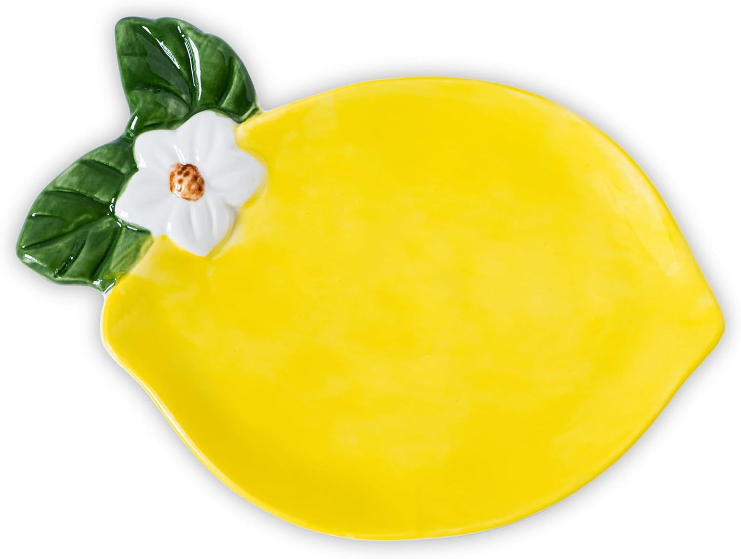 Lemon Spoon Rest For Stove Top -Yellow Single Lemon Ceramic Spoon Holder For Kitchen Counter & Kitchen Decor, Yellow Countertop Organizer For Spoons Or Spatulas, Practical And Artistic (Small)
