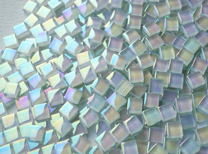 300G Iridescent Mosaic Tiles, 0.4 inches Square Mosaic Glass Pieces, Mini Tiles for Glass Projects, Great for Mosaic Craft, 335pcs Crisp Sunshine Yellow Mosaic Great for Art Supplies