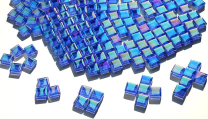 300G Iridescent Mosaic Tiles, 0.4 inches Square Mosaic Glass Pieces, Mini Tiles for Glass Projects, Great for Mosaic Craft, 335pcs Crisp Sunshine Yellow Mosaic Great for Art Supplies