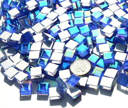 300G Iridescent Mosaic Tiles, 0.4 inches Square Mosaic Glass Pieces, Mini Tiles for Glass Projects, Great for Mosaic Craft, 335pcs Crisp Sunshine Yellow Mosaic Great for Art Supplies