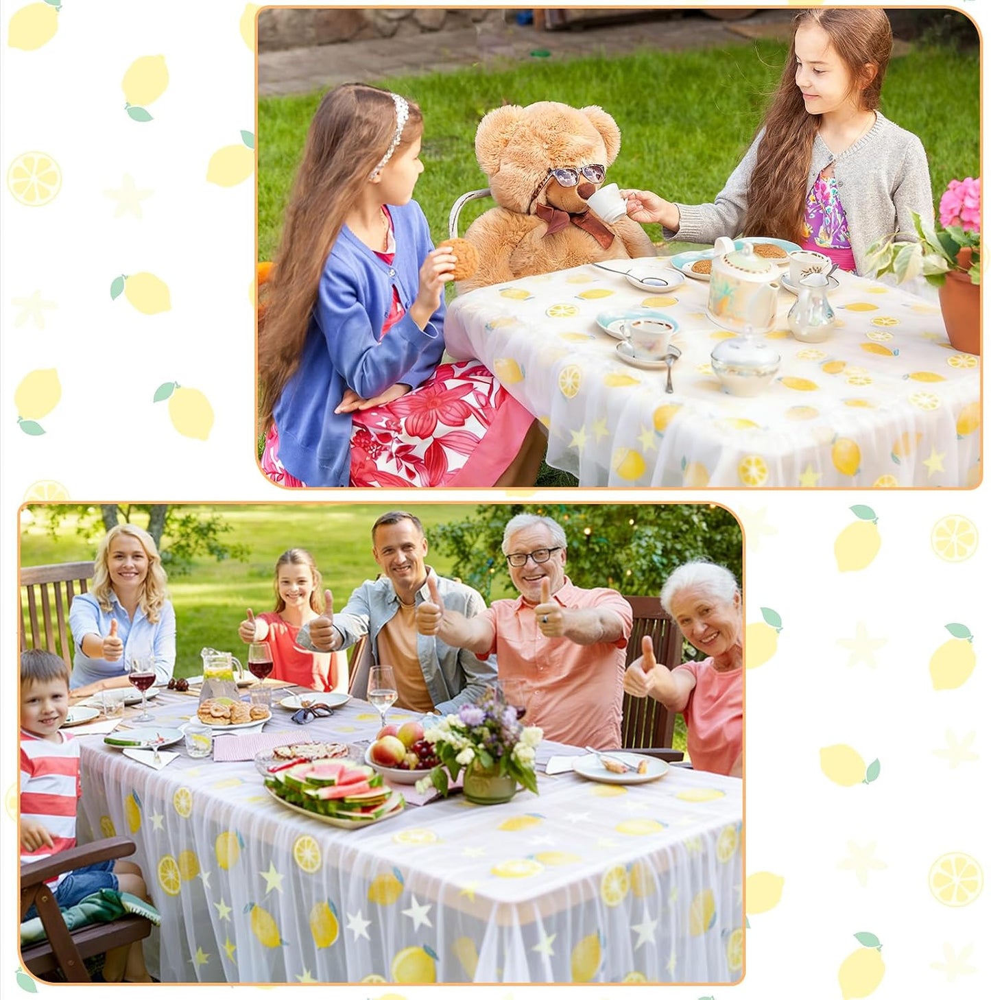 4Pcs Lemon Tulle Glitter Table Runner 29 X 70 Inch Summer Lemon Party Decorations Yellow Lemonade Party Decoration Lemonade Tablecloth for Birthday Wedding Baby Shower Home Kitchen Table Decor