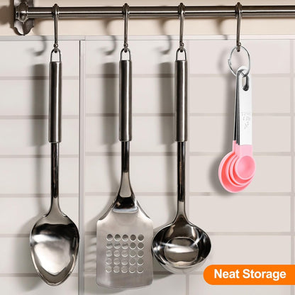 4pcs Measuring Spoon Set 1/2tsp 1tsp 1/2tbsp 1tbsp Teaspoon Tablespoon Stainless Steel Measure Scoop Cup Kitchen Gadgets for Cooking Baking, Yellow