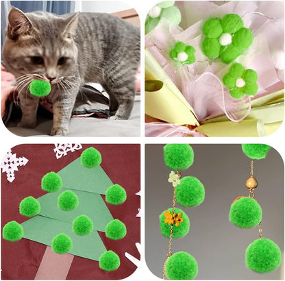 150 Pieces Pom Poms, 1 Inch Green Craft Pom Poms, Easter Decorations Fuzzy Pompom Puff Balls, Small Pom Pom Balls for DIY Arts Crafts Projects, Home Decorations | Pom Poms for Crafts Small Pompom Balls for DIY Arts, Crafts Projects, Birthday Home