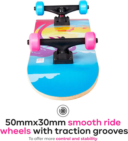 31-Inch Skateboard, 9-Ply Maple Deck, ABEC 5 Bearings