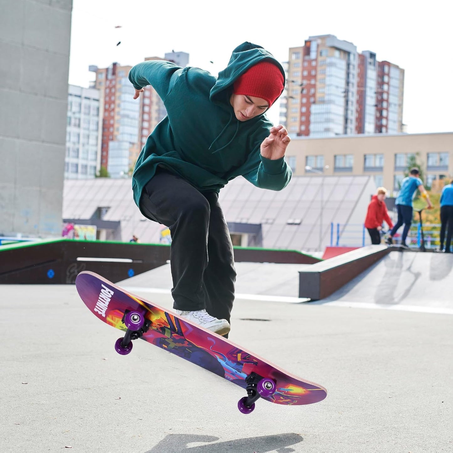 31-Inch Skateboard, 9-Ply Maple Deck, ABEC 5 Bearings