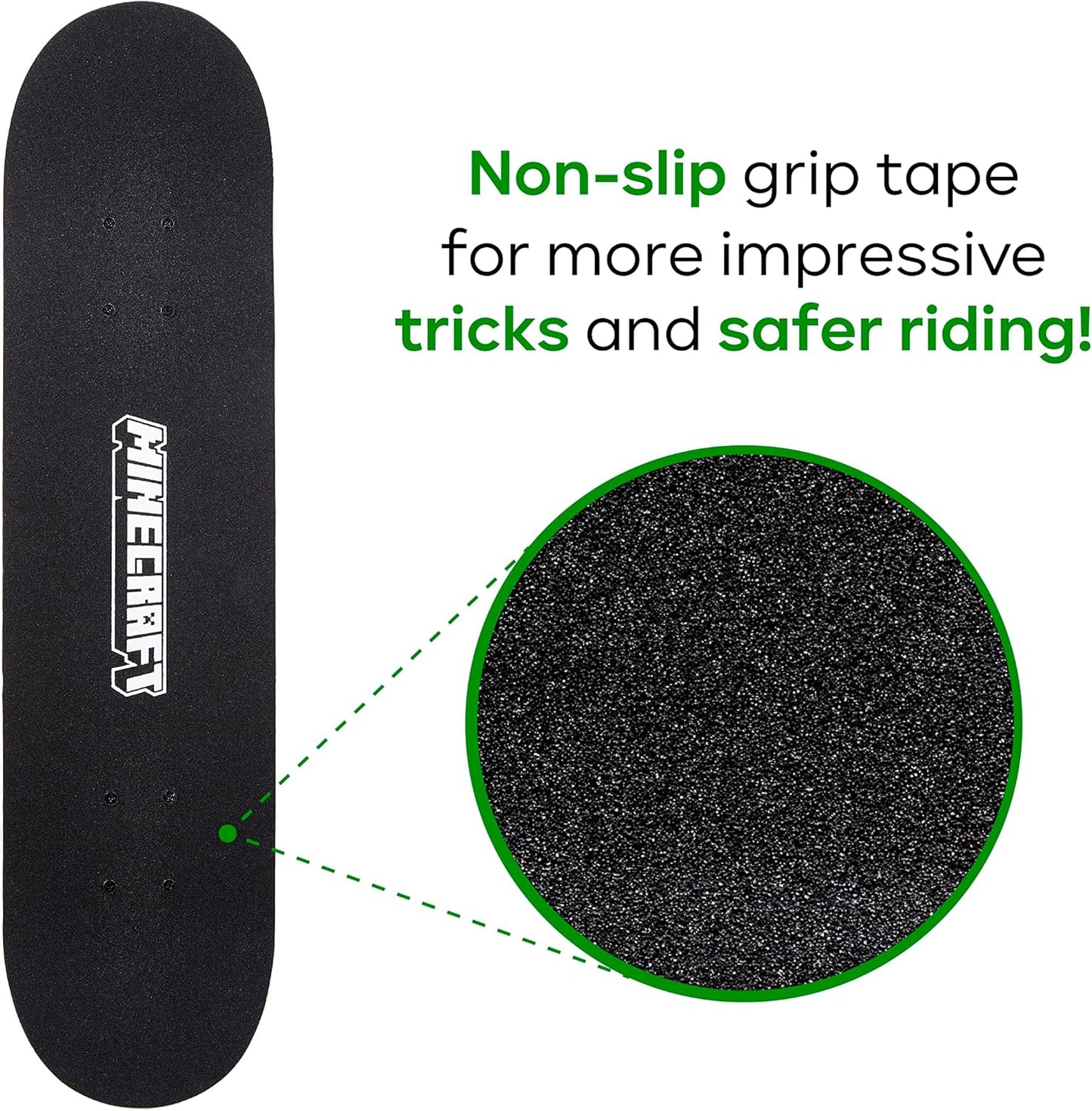 31-Inch Skateboard, 9-Ply Maple Deck, ABEC 5 Bearings