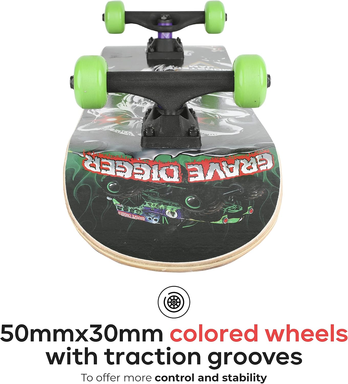 31-Inch Skateboard, 9-Ply Maple Deck, ABEC 5 Bearings