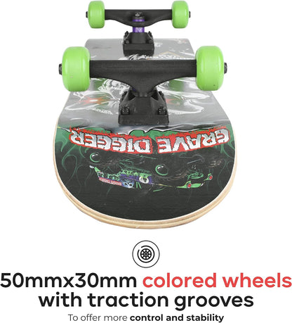 31-Inch Skateboard, 9-Ply Maple Deck, ABEC 5 Bearings
