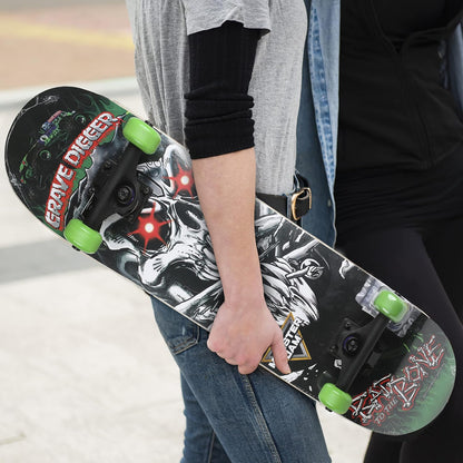 31-Inch Skateboard, 9-Ply Maple Deck, ABEC 5 Bearings