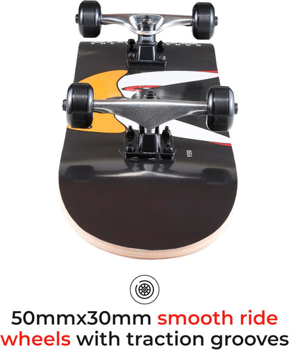 31-Inch Skateboard, 9-Ply Maple Deck, ABEC 5 Bearings