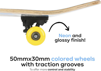 31-Inch Skateboard, 9-Ply Maple Deck, ABEC 5 Bearings