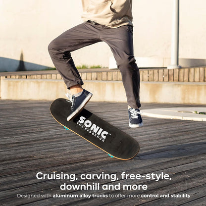 31-Inch Skateboard, 9-Ply Maple Deck, ABEC 5 Bearings