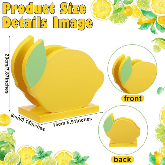 Napkin Holder Tabletop Center Decoration Vintage Napkin Holder for Families Restaurants Bars Summer Parties Wedding Decorations (Lemon)