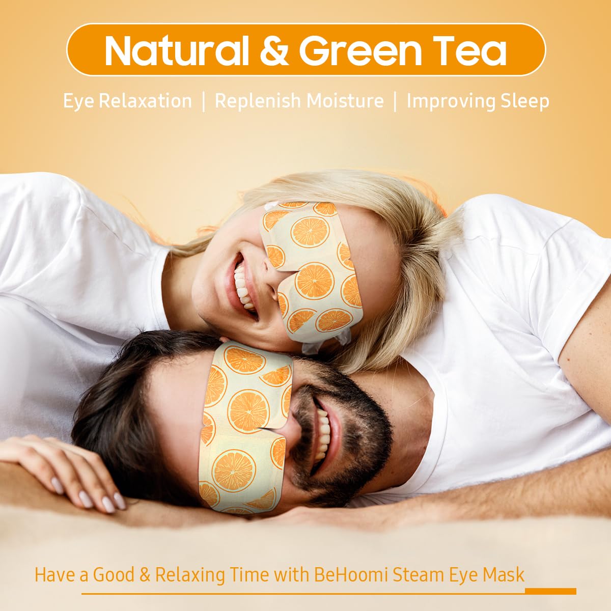 Steam Eye Mask, 10Packs Heated Eye Mask, Self Heating Disposable SPA Warm Compress for Eyes Sleep Mask, Travel Essentials & Relaxation Gifts for Women (Orange Scent)