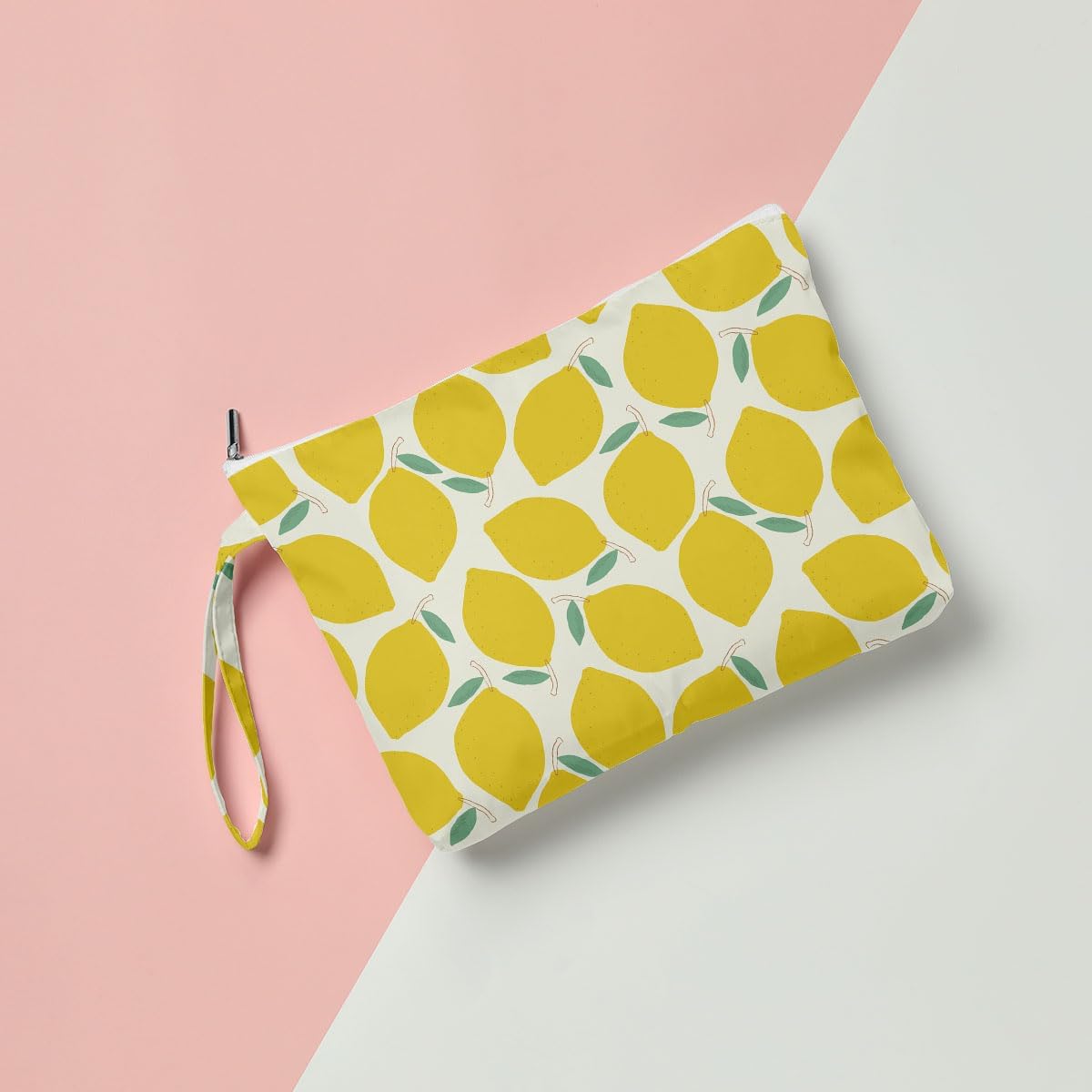 Wet Bag For Swimsuit, Travel Makeup Bag Waterproof Large Capacity for Women Girls Mom Sister Friends lemon Pattern Gifts