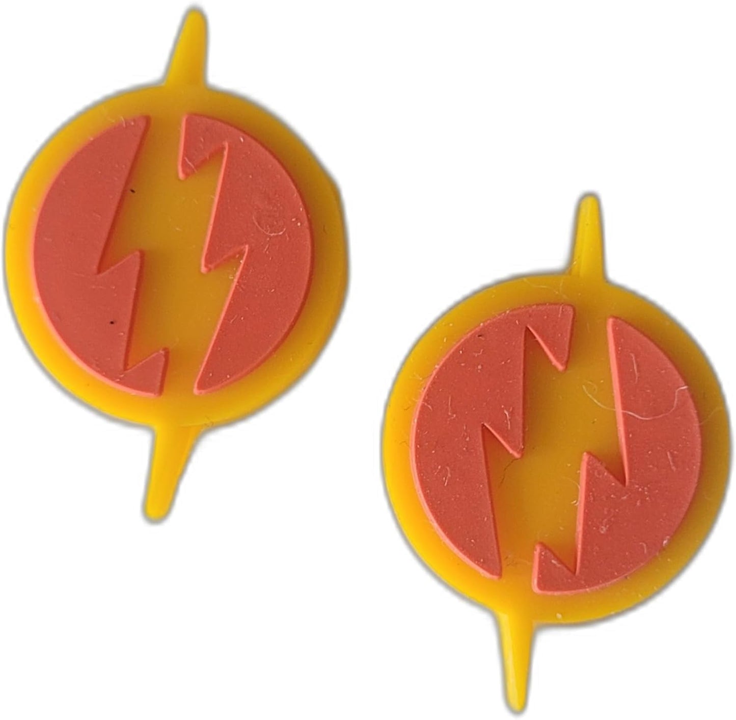 Tennis Racket Vibration Dampener, Lightning Bolt Design, Yellow and Red Shock Absorber, 2 Pack