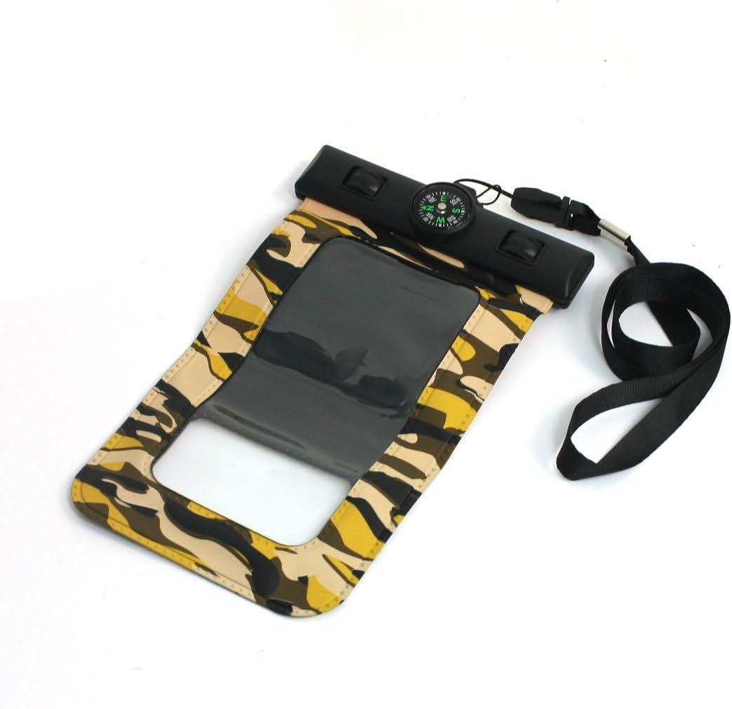 Waterproof Compass Bag Holder Case Yellow w Neck Strap for Smart Phone (id: 104 36e f8f f0b 936