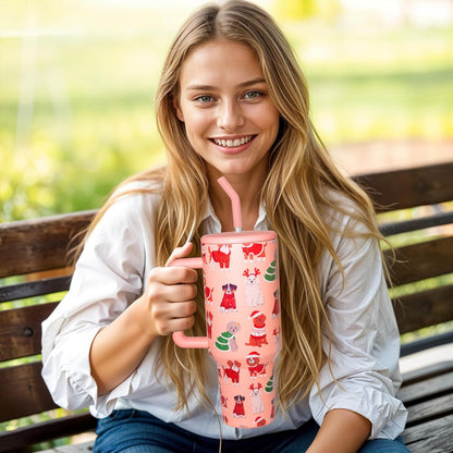 Lemon Tumbler with Straw and Lid Vacuum Insulated 40oz Stainless Steel Cup Gifts for Women Birthday Present Lemon Water Bottle Coffee Cup for Home or Travel