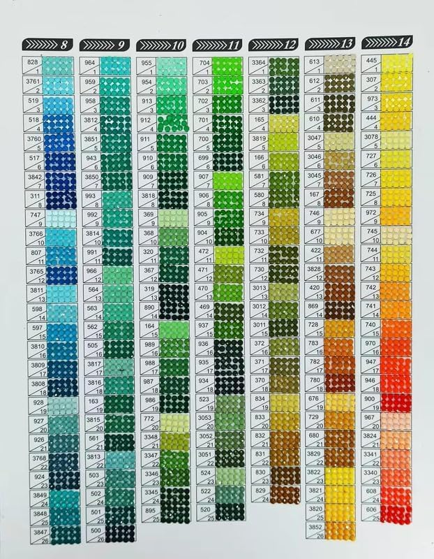 444 Diamond Painting Replacement Diamonds Drills Beads Drills Gems Round for Diamond Art Missing Color 3500 PCS