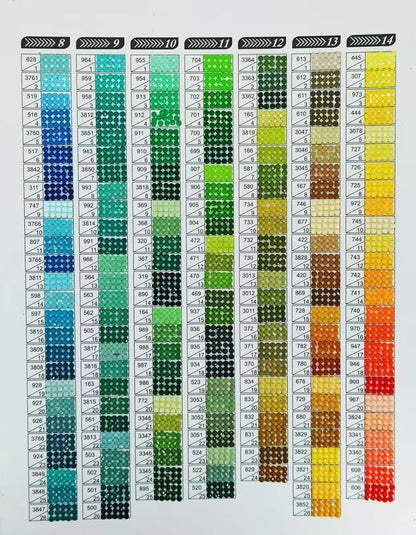 444 Diamond Painting Replacement Diamonds Drills Beads Drills Gems Round for Diamond Art Missing Color 3500 PCS
