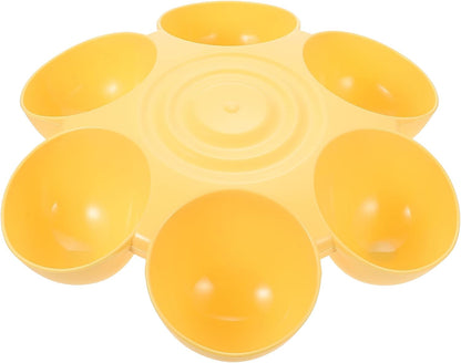 Flower Shape Pet Feeding Bowl 14.17 X 14.17 X 3.54 in Plastic Cat Feeder Multiple Cat Food Bowl Dog Treats Dispenser Food and Water Dish for Easy Feeding and Cleaning