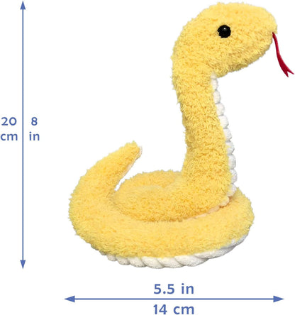 Yellow Plush Snake Stuffed Animal Toy, Soft Cuddly Plushie Hugger Toy for Boys & Girls, Gifts for Kids or Girlfriend, 17 Inches