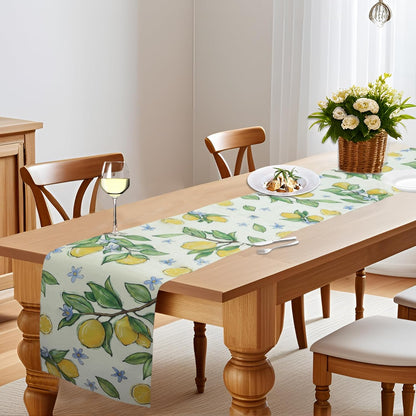Lemon Table Runner, 13x72 Inch Summer Table Runner, Table Runners 72 Inches Long for Kitchen Dining Home Decor