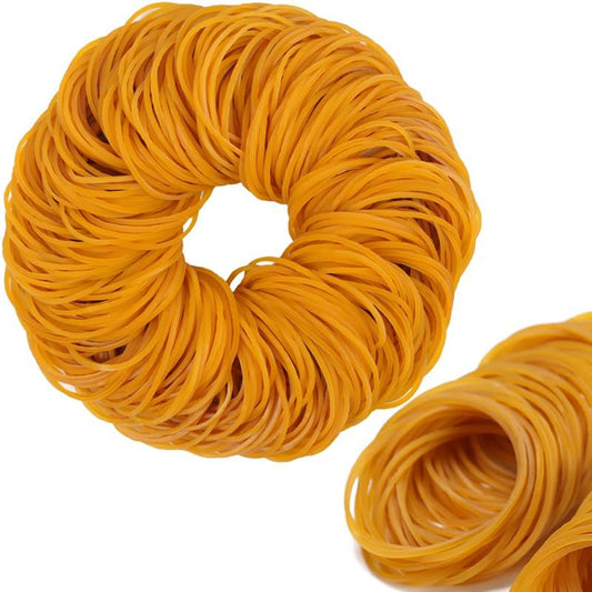 Rubber Bands Size#19 Yellow 500pcs Elastic Bands for Office Supplies | Yellow Rubber Bands Heavy Duty Small Strong for Home Office