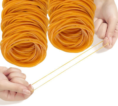 Rubber Bands Size#19 Yellow 500pcs Elastic Bands for Office Supplies | Yellow Rubber Bands Heavy Duty Small Strong for Home Office