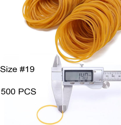 Rubber Bands Size#19 Yellow 500pcs Elastic Bands for Office Supplies | Yellow Rubber Bands Heavy Duty Small Strong for Home Office
