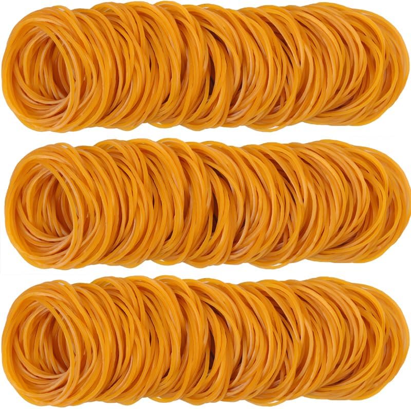 Rubber Bands Size#19 Yellow 500pcs Elastic Bands for Office Supplies | Yellow Rubber Bands Heavy Duty Small Strong for Home Office