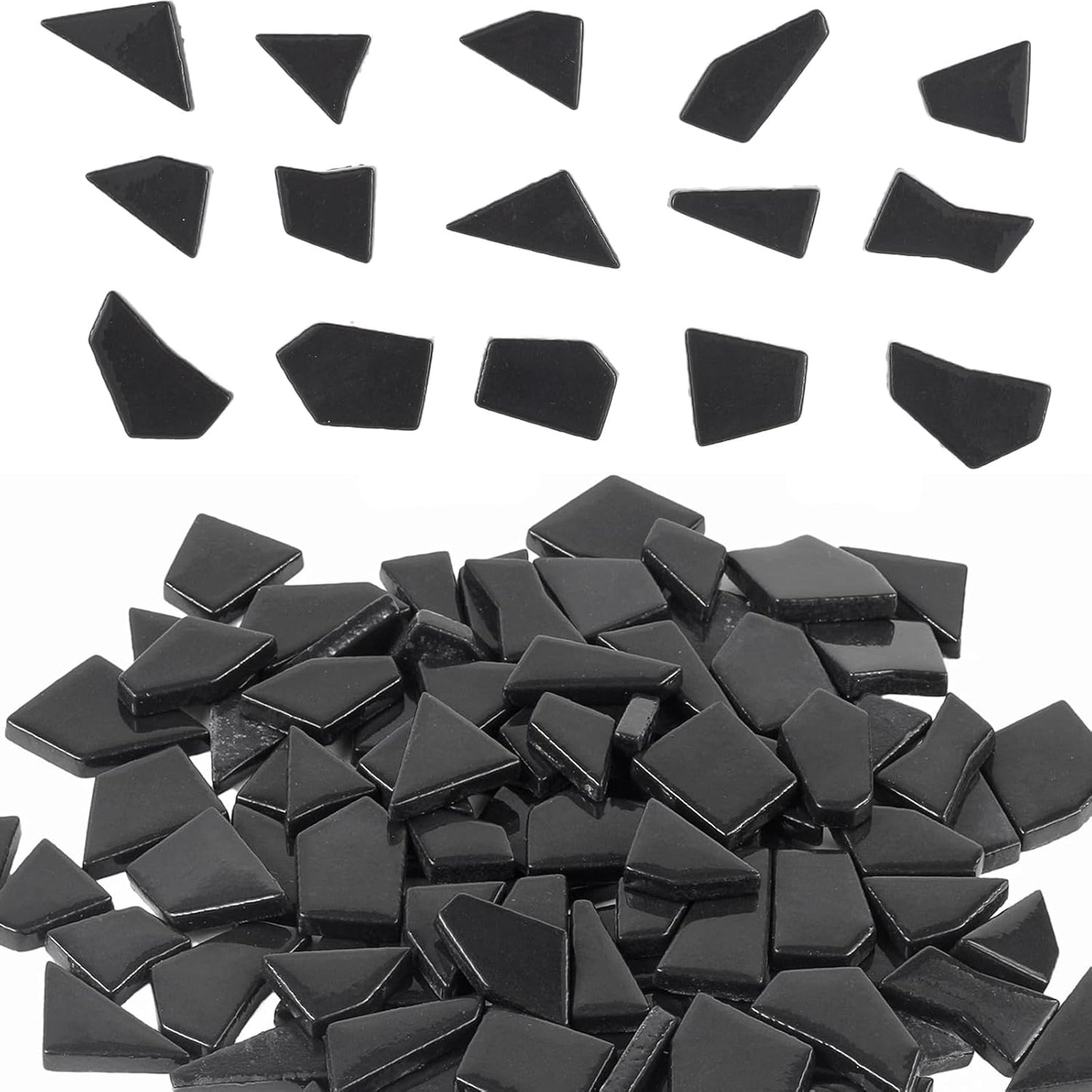 Yellow Glass Mosaic Tiles for Crafts Bulk,200g Broken Glass Pieces for DIY Fall Mosaic Art Decor,Garden Mosaic Supplies