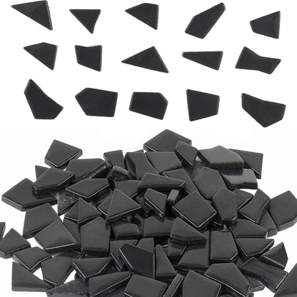 Yellow Glass Mosaic Tiles for Crafts Bulk,200g Broken Glass Pieces for DIY Fall Mosaic Art Decor,Garden Mosaic Supplies