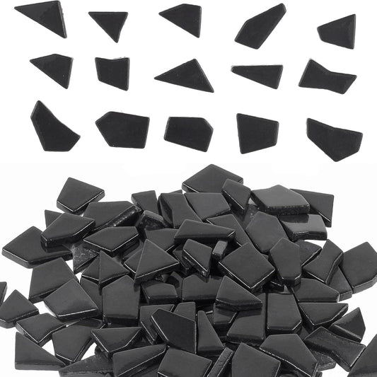 Yellow Glass Mosaic Tiles for Crafts Bulk,200g Broken Glass Pieces for DIY Fall Mosaic Art Decor,Garden Mosaic Supplies