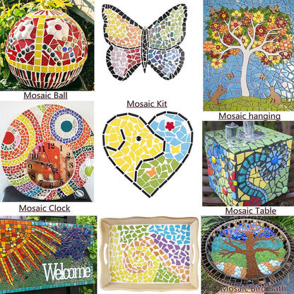 Yellow Glass Mosaic Tiles for Crafts Bulk,200g Broken Glass Pieces for DIY Fall Mosaic Art Decor,Garden Mosaic Supplies