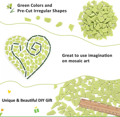 Yellow Glass Mosaic Tiles for Crafts Bulk,200g Broken Glass Pieces for DIY Fall Mosaic Art Decor,Garden Mosaic Supplies