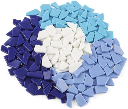 Yellow Glass Mosaic Tiles for Crafts Bulk,200g Broken Glass Pieces for DIY Fall Mosaic Art Decor,Garden Mosaic Supplies