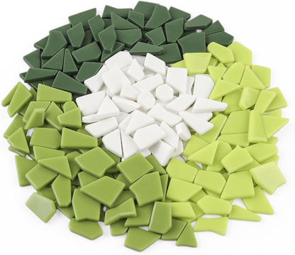 Yellow Glass Mosaic Tiles for Crafts Bulk,200g Broken Glass Pieces for DIY Fall Mosaic Art Decor,Garden Mosaic Supplies