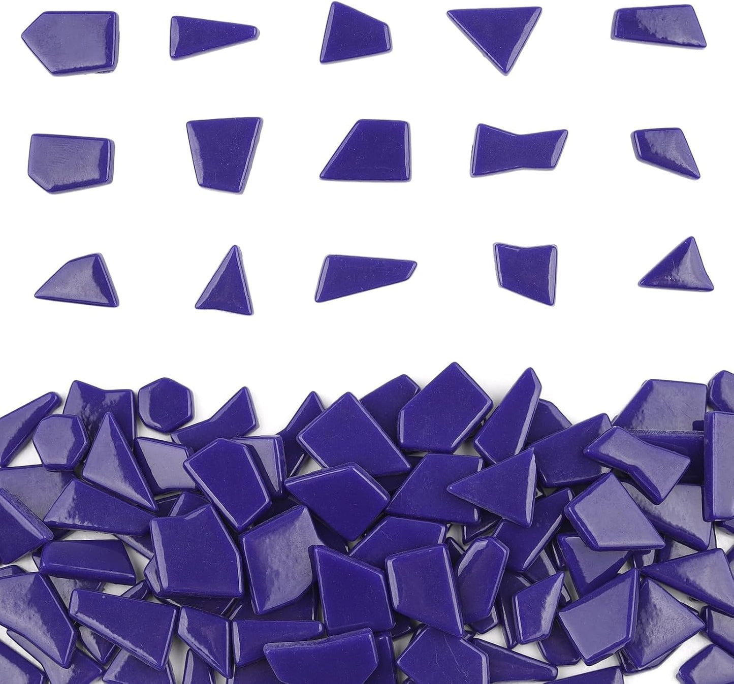 Yellow Glass Mosaic Tiles for Crafts Bulk,200g Broken Glass Pieces for DIY Fall Mosaic Art Decor,Garden Mosaic Supplies