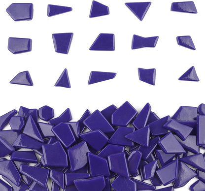 Yellow Glass Mosaic Tiles for Crafts Bulk,200g Broken Glass Pieces for DIY Fall Mosaic Art Decor,Garden Mosaic Supplies