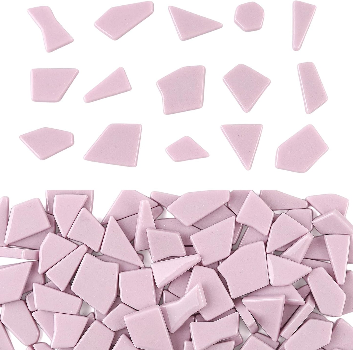 Yellow Glass Mosaic Tiles for Crafts Bulk,200g Broken Glass Pieces for DIY Fall Mosaic Art Decor,Garden Mosaic Supplies