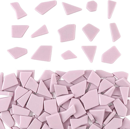 Yellow Glass Mosaic Tiles for Crafts Bulk,200g Broken Glass Pieces for DIY Fall Mosaic Art Decor,Garden Mosaic Supplies