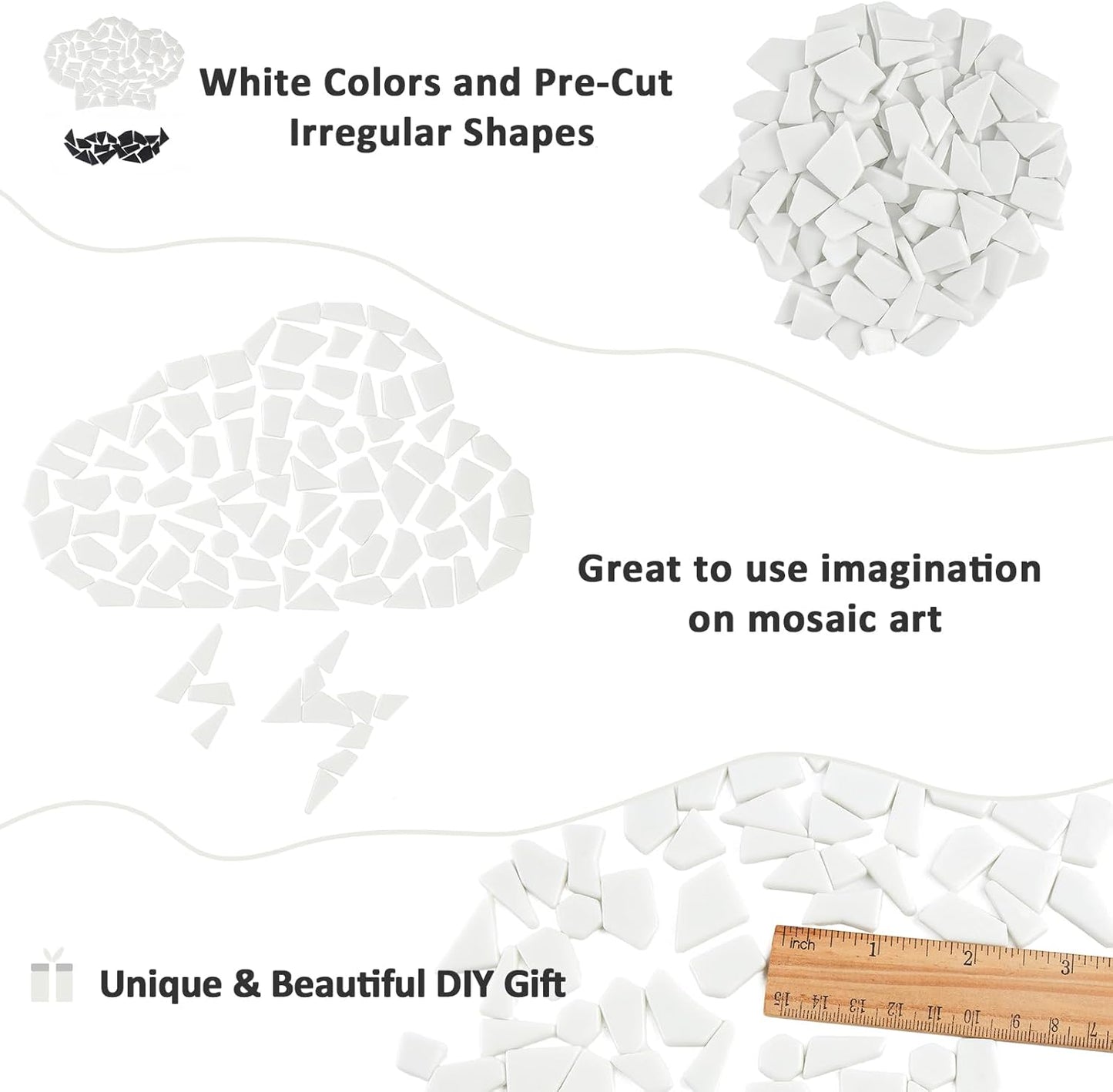 Yellow Glass Mosaic Tiles for Crafts Bulk,200g Broken Glass Pieces for DIY Fall Mosaic Art Decor,Garden Mosaic Supplies