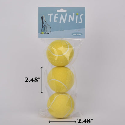 Tennis Balls 3 Pack with Standard Elasticity, Daily Training and Practice Tennis Balls, Pink, Green, Yellow