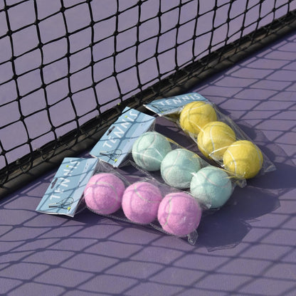 Tennis Balls 3 Pack with Standard Elasticity, Daily Training and Practice Tennis Balls, Pink, Green, Yellow