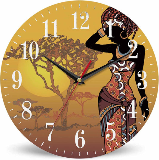 Watercolor Lemon Wall Clock Citrus Fruit on a Branch with Green Leaves Buds and Flowers 10 Inch Silent Non Ticking Battery Operated Clock Vintage Round Clock for Living Room Bedroom Decor